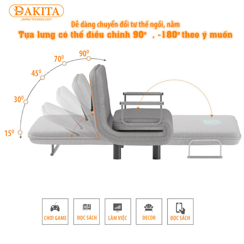 GIƯỜNG GẤP 3 DAKITA