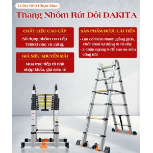THANG RÚT ĐÔI CHỮ A DAKITA Model DKT [Thang Chất Lượng - Giá Rẻ- Giải Pháp Cho Mọi Không Gian]