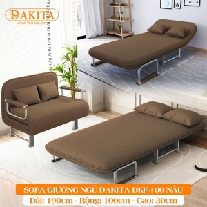 Giường Ngủ Thành Ghế DAKITA DKF-100 Nâu [Rộng 100cm Có 7 Màu Vải]
