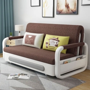 Ghế Sofa Giường Thông Minh DAKITA DKB-910 Có hộc tủ - Nâu [Dài: 1.95m  Rộng: 1.08m]