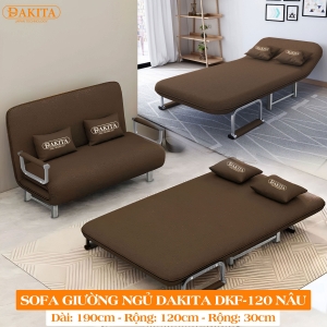 Ghế Sofa Kéo Thành Giường Ngủ DAKITA DKF- 120 Màu Nâu [Rộng 1.2m Dài 1.9m]