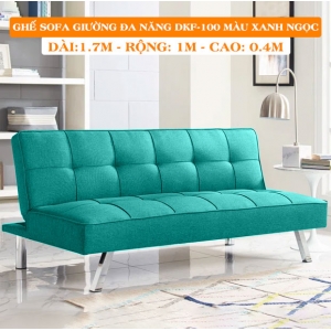 SOFA BED - GHẾ SOFA GIƯỜNG ĐA NĂNG ĐỨC LỢI MÀU XANH NGỌC DKF-100T [HÀNG XUẤT KHẨU]