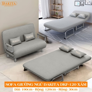 Giường Ngủ Thành Ghế DAKITA DKF-120 Xám [Rộng 120cm Có 7 Màu Vải]