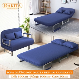 Ghế Sofa Kéo Thành Giường Ngủ DAKITA DKF- 100 Màu Xanh Navy [Rộng 1m Dài 1.9m]