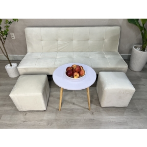 SOFA BED - GHẾ SOFA GIƯỜNG ĐA NĂNG ĐỨC LỢI DKF-100 MÀU TRẮNG NHUNG [HÀNG TỐT GIÁ RẺ]