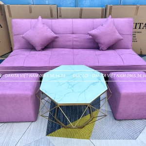 SOFA BED - GHẾ SOFA GIƯỜNG ĐA NĂNG ĐỨC LỢI DKF-100 MÀU HỒNG PHẤN [BẢO HÀNH 1 ĐỔI 1]