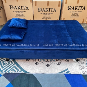 SOFA BED + GIƯỜNG ĐA NĂNG DAKITA NHUNG XANH ĐẬM DKF-120 [CAO CẤP + SANG TRỌNG]