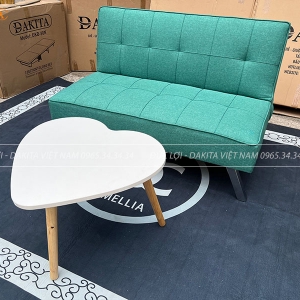 SOFA BED MINI VẢI NỈ MÀU XANH NGỌC - RỘNG 1M DÀI 1M2 [HÀNG CAO CẤP- ĐỔI MỚI 90 NGÀY ]