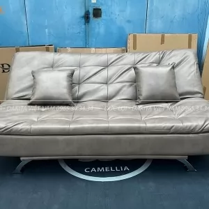  SOFA BED - GIƯỜNG NGỦ ĐA NĂNG DAKITA MODEL DKF-120 MÀU NÂU KEM SIMILI