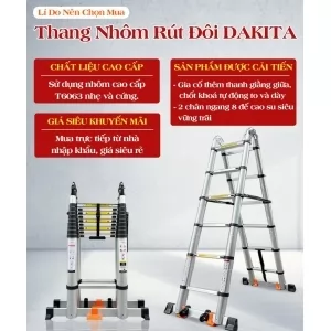 THANG RÚT ĐÔI CHỮ A DAKITA Model DKT [Thang Chất Lượng - Giá Rẻ- Giải Pháp Cho Mọi Không Gian]