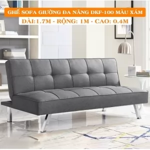 SOFA BED - GHẾ SOFA GIƯỜNG ĐA NĂNG ĐỨC LỢI MÀU XÁM DKF-100 [GIÁ RẺ VÔ ĐỊCH]