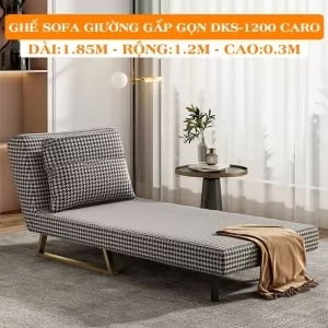 Ghế Sofa Giường Đa Năng DAKITA DKS-1200 Caro. [Chất Liệu Vải Nhung - Khung Thép Chịu Tải 400kg]