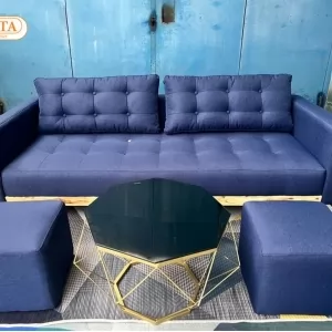 Sofa Băng Cao Cấp Xuất Khẩu DKF-3500 MÀU XANH ĐẬM