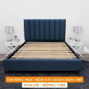 Giường Ngủ Bọc Nệm Dakita Có Chân Cao Cấp DKN-180 [1m8x2m]