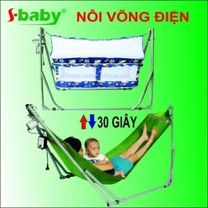 Nôi võng điện đưa tự động 3 trong 1 Sbaby NV14