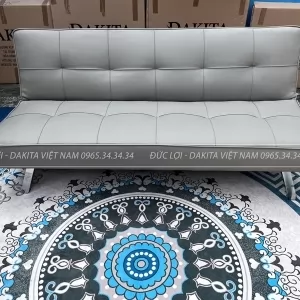 [HÀNG ĐỘC MÀU ĐẸP] SOFA BED DAKITA DA SIMILI MÀU XÁM SIÊU SANG