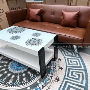 SOFA BED DAKITA CÓ TAY VỊN - MÀU NÂU SIMILI [ĐẸP LỊCH SỰ]