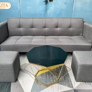 SOFA BED DAKITA CÓ TAY VỊN - MÀU XÁM [ĐẸP LỊCH SỰ]