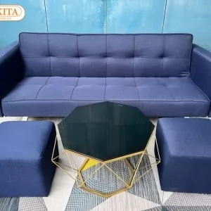 SOFA BED DAKITA CÓ TAY VỊN - MÀU XANH ĐẬM [ĐẸP LỊCH SỰ]