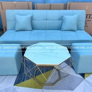 [MỀM MỊN] SOFA BED DAKITA XANH NHẠT [ĐỘC QUYỀN VẢI ÊM MỀM MỊN]