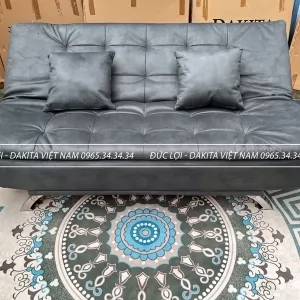 SOFA BED - GIƯỜNG ĐA NĂNG DAKITA  XÁM ĐEN SIMILI DKF-120 [CAO CẤP + SANG TRỌNG - GIÁ TẠI KHO]