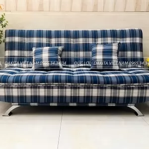 SOFA BED - GIƯỜNG ĐA NĂNG DAKITA SỌC CARO XANH DKF-120