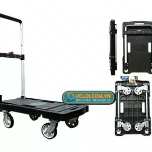 Xe Đẩy Hàng 4 Bánh Gấp Siêu Gọn Tải 100Kg PT 0096B