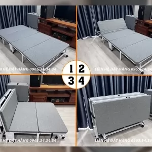 [HIỆN ĐẠI - CAO CẤP] Giường Ngủ DAKITA DKB-470 - Giường Ngủ Có Nệm Xếp Gọn Đa Năng (Rộng 70cm)